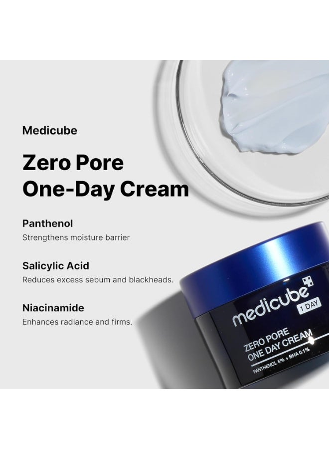 Medicube Zero Pore One Day Cream | Pore Refining Cream | Oil free & Non-greasy Formula | 5% Panthenol/0.1% BHA/Niacinamide - Image 4